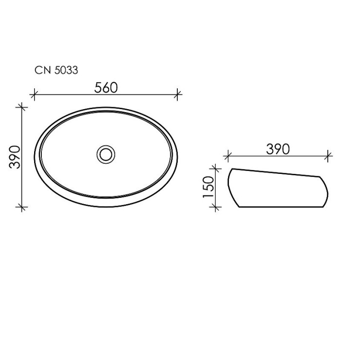 Накладная раковина Ceramicanova Element, белый арт. CN5033