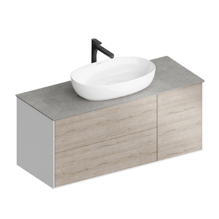 Тумба подвесная 120см, 3 ящика, Plaza modern Kerama Marazzi, коричневый - PLB.M.120.3\OAK.O