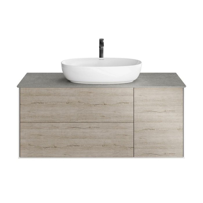 Тумба подвесная 120см, 3 ящика, Plaza modern Kerama Marazzi, коричневый - PLB.M.120.3\OAK.O