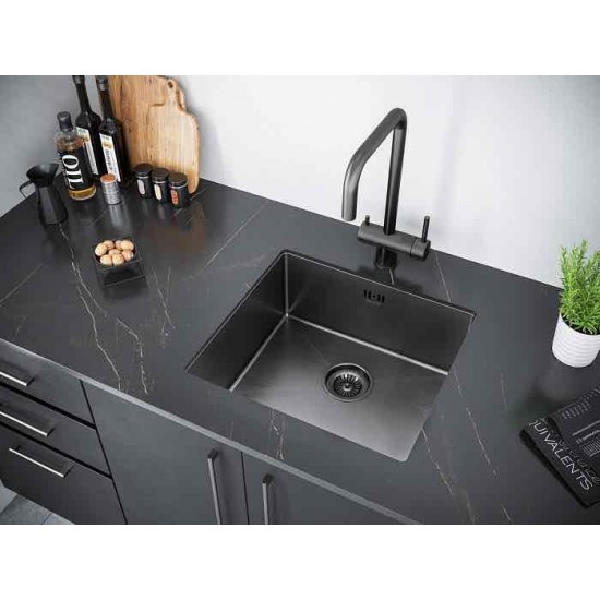 Мойка для кухни нержавеющая 480х440мм Paulmark MARX, вороненая сталь - PM214844-GM