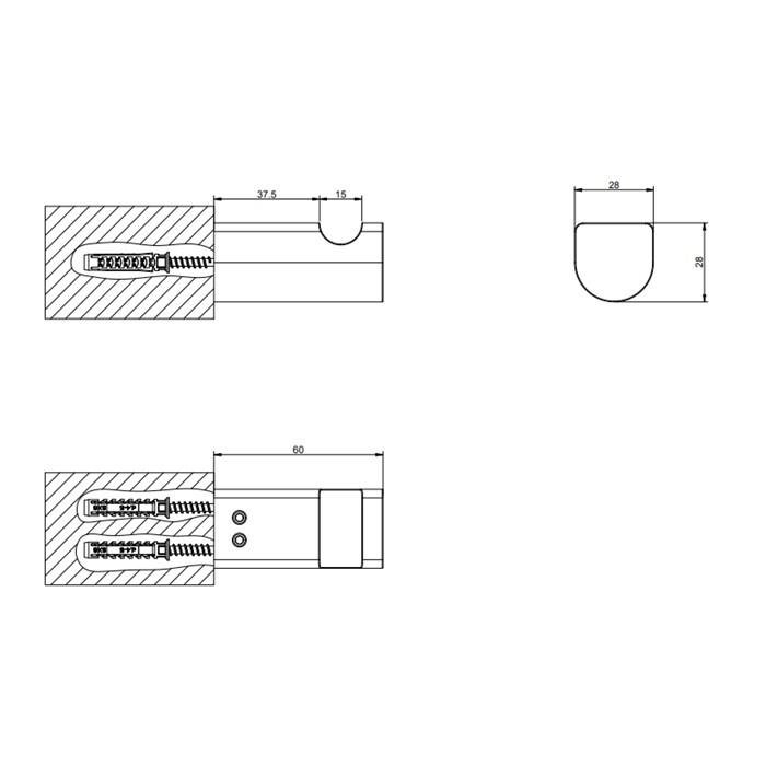 Крючок одинарный, подвесной, Gessi Rilievo, хром арт. 59521#031