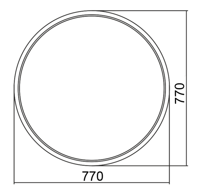 Зеркало D770 белый пластик, без подсветки, Azario Incanto - ФР-00002422