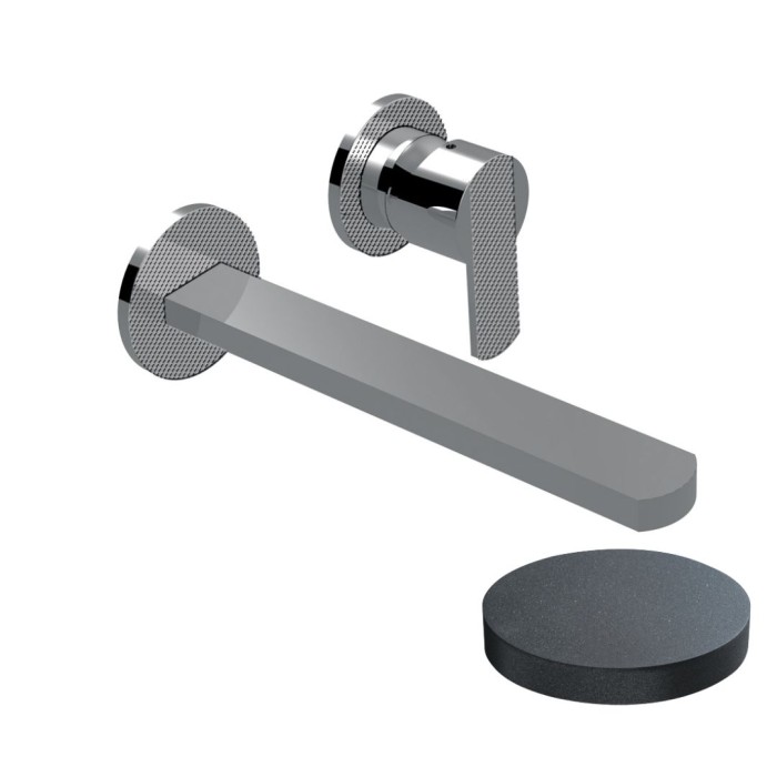 Смеситель для раковины встраиваемый однорычажный, без донного клапан, Giulini Surf deluxe, графит арт. 5820DLGF