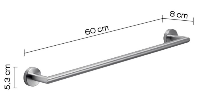 Полотенцедержатель, длина 60 см Project Gedy, 5021/60(38) цвет: хром