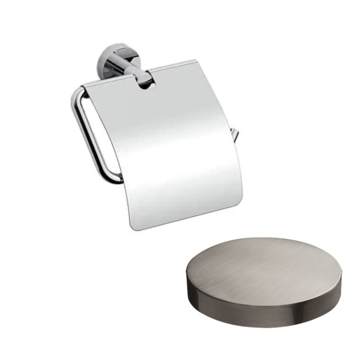 Держатель для туалетной бумаги с крышкой, Giulini Moderna, никель матовый арт. RG0813NKO