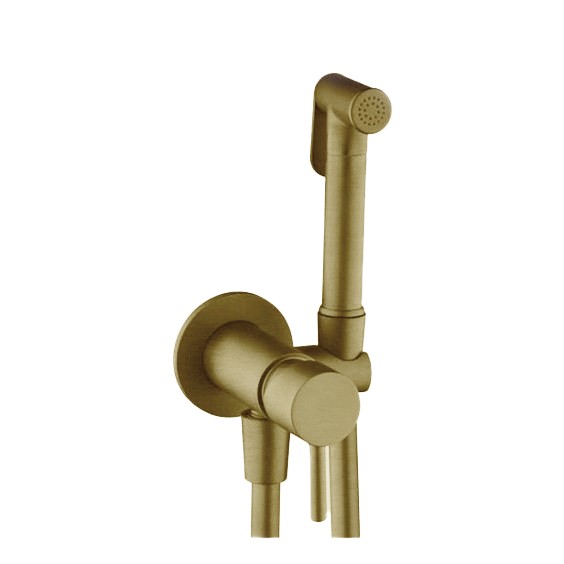 Внешняя часть гигиенического душа со смесителем, Giulini Shut off, матовое золото арт. SH23EPOSP