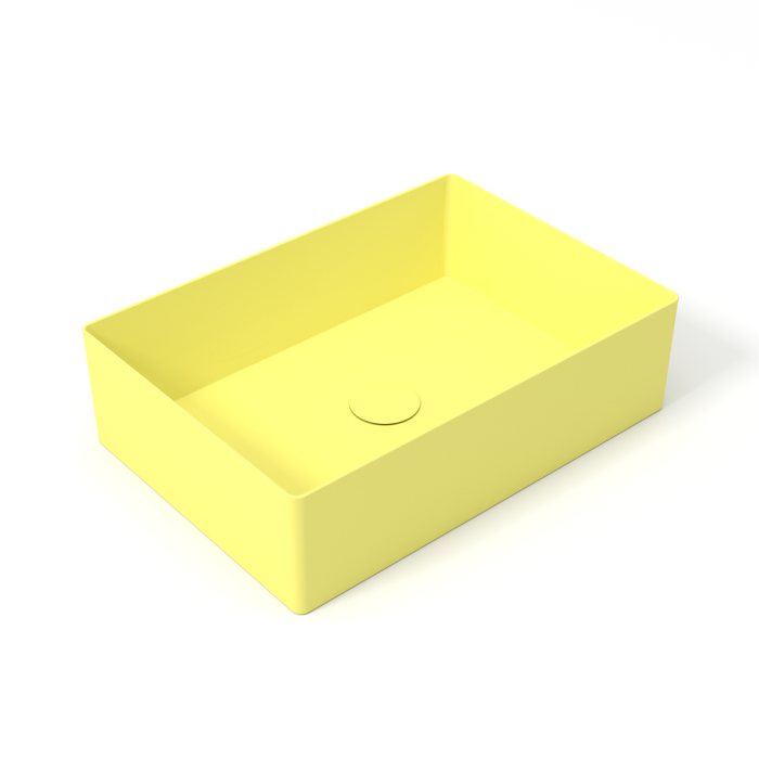 Накладная раковина 50x35x14 см, Olympia ceramica Slice, желтый глянцевый арт. SLC42RE50030