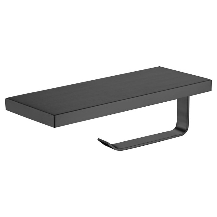 Держатель для туалетной бумаги с полкой, Wonzon &amp; Woghand, WW-V2801-MB цвет: черный