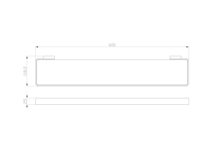 Стеклянная полка для ванной, Wonzon & Woghand Lotte, WW-8327A цвет: хром