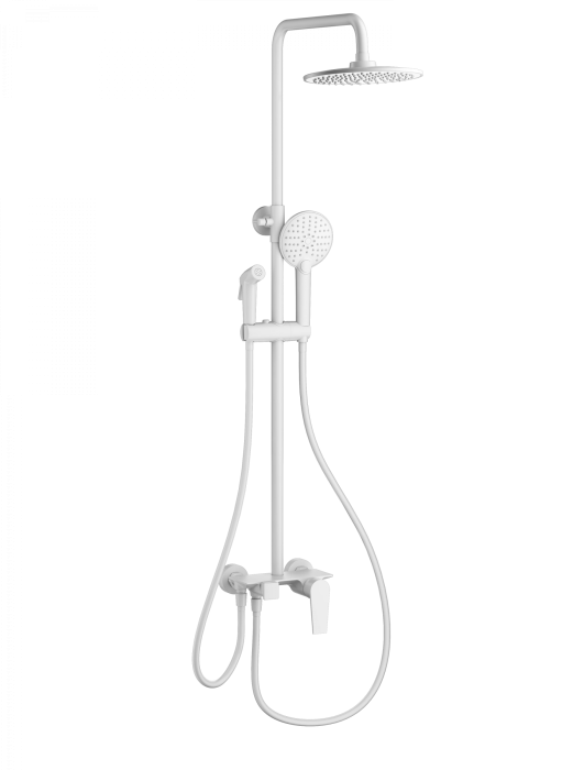 Душевая система с техническим душем, Wonzon &amp; Woghand, WW-A30874-MW цвет: белый