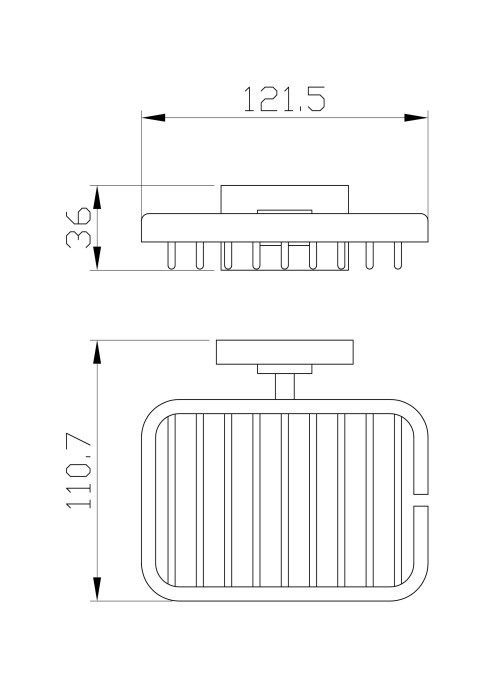 Мыльница с держателем, Wonzon & Woghand Flat, WW-9724 цвет: хром