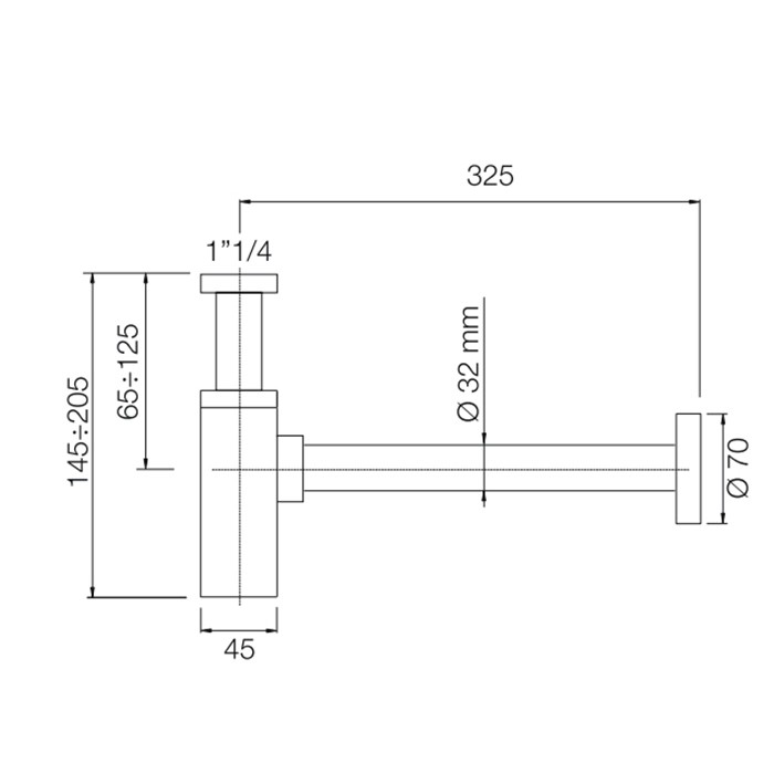 Fima Carlo Frattini Сифон для раковины, Complementi Bagno, F407CR цвет: хром