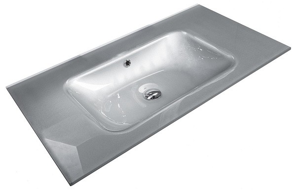 Столешница стекло 80см моноблок silver поталь, Boheme - 852-080-SLF