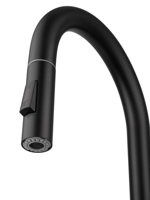 Смеситель для кухни с выдвижным изливом, Wonzon & Woghand, WW-A20782-MB цвет: черный