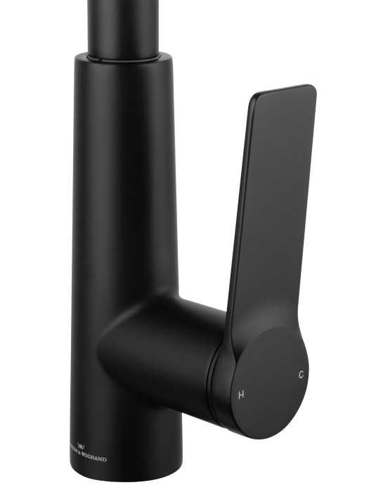 Смеситель для кухни с выдвижным изливом, Wonzon & Woghand, WW-A20782-MB цвет: черный