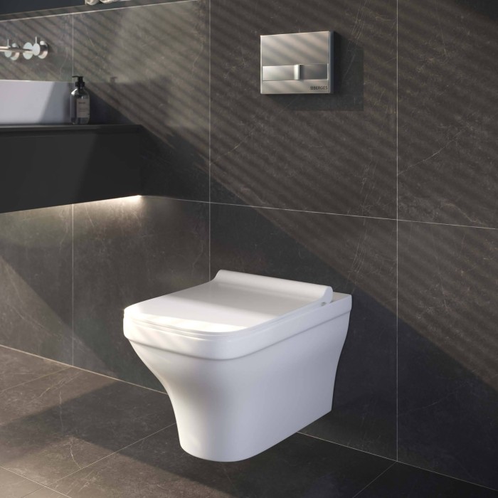 Унитаз BERGES STRATI, сиденье дюропласт Strati SO, арт. 082132