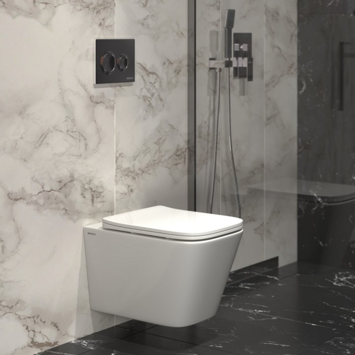 Инсталляция для скрытого монтажа унитаза, клавиша смыва O3 хром глянец, BERGES Novum арт. 040263