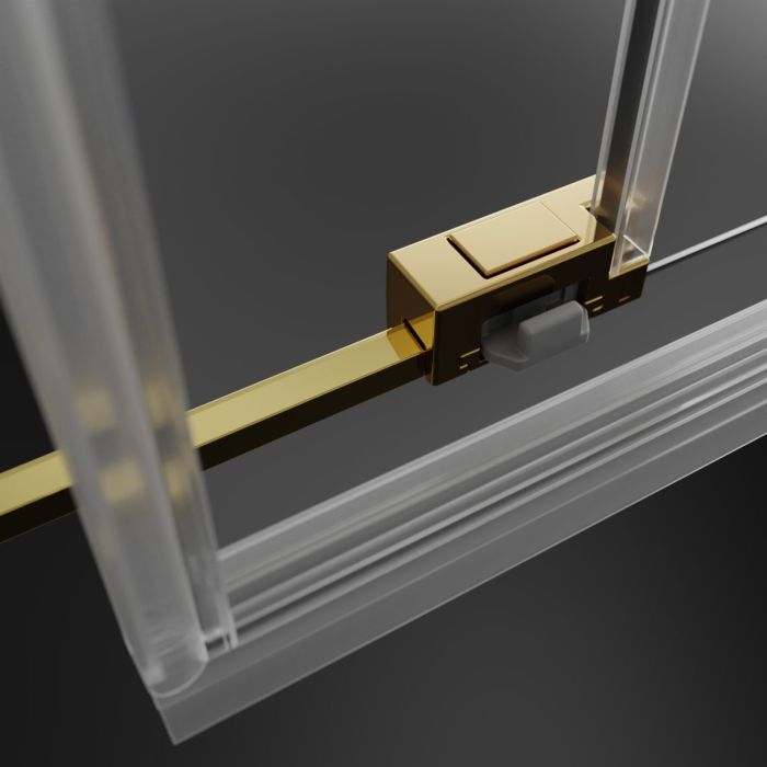 Душевое ограждение Radaway Idea Gold KDJ 120х100см, стекло прозрачное 6мм, профиль золото