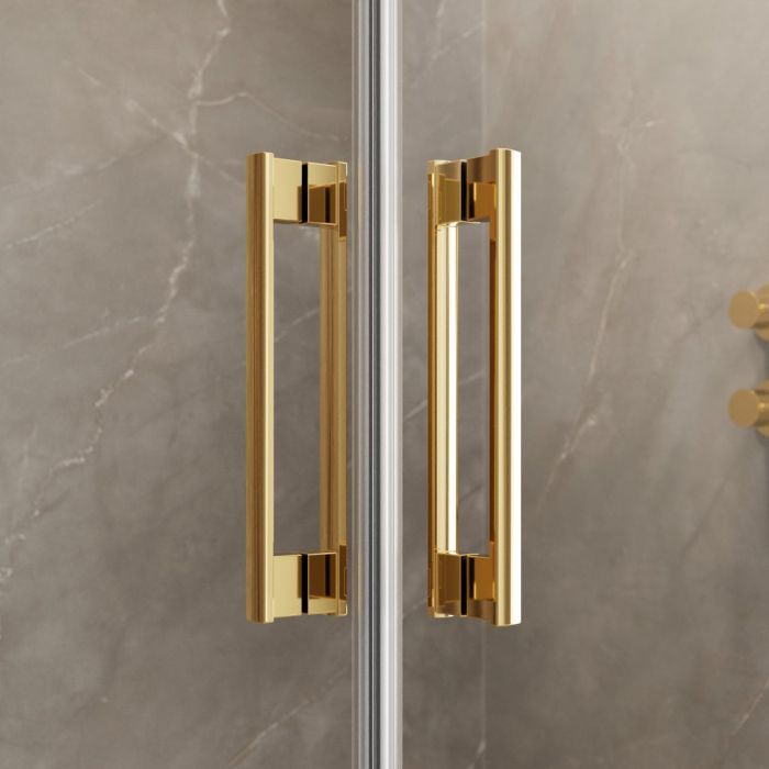 Душевое ограждение Radaway Idea Gold KDJ 120х100см, стекло прозрачное 6мм, профиль золото
