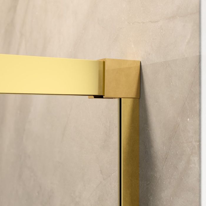 Душевое ограждение Radaway Idea Gold KDJ 120х100см, стекло прозрачное 6мм, профиль золото