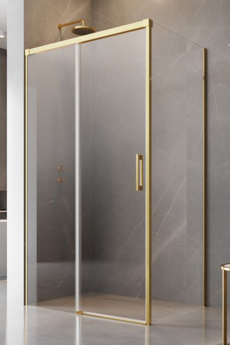 Душевое ограждение Radaway Idea Gold KDJ 120х100см, стекло прозрачное 6мм, профиль золото