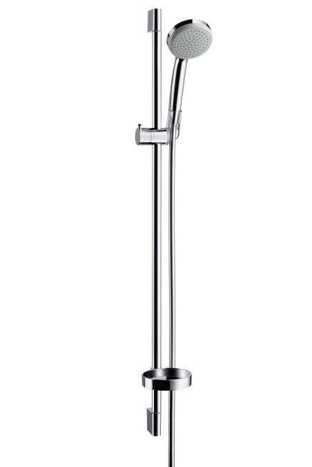 Душевой гарнитур Mono со штангой 90см и мыльницей Croma 100 Hansgrohe, хром арт. 27724000