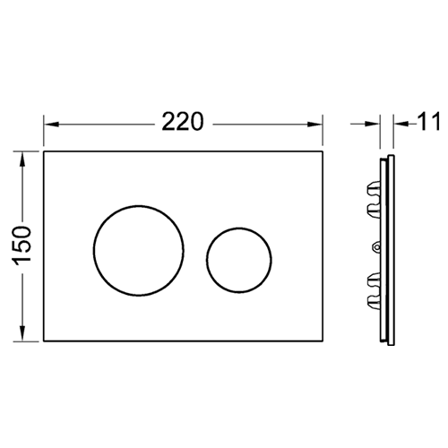 Панель для смывной клавиши, цвет: белый, loop TECE арт. 9240671