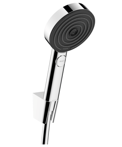 Душевой набор Relaxation с держателем и шлангом 125см Pulsify Select S Hansgrohe, хром арт. 24302000