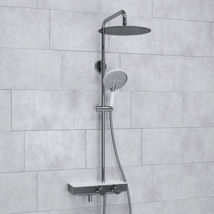 Душевая система с термостатическим смесителем WasserKRAFT арт. A113.116.059.CH Thermo