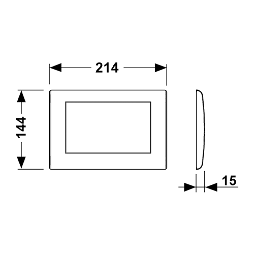 Панель смыва с одной клавишей, хром глянцевый, planus TECE арт. 9240311