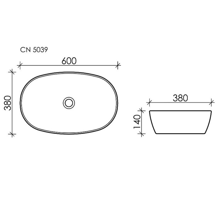 Накладная раковина Ceramicanova Element, белый арт. CN5039