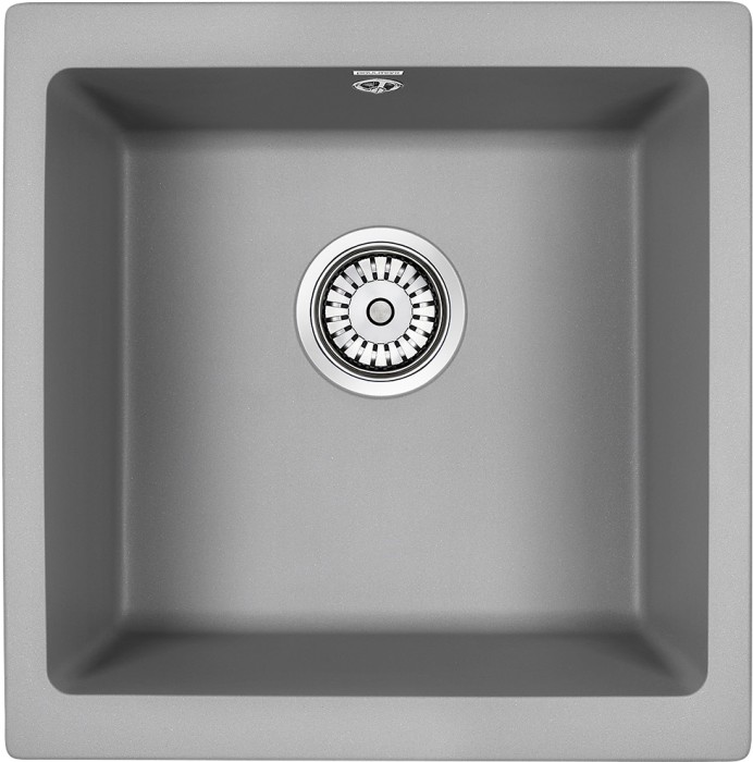 Мойка для кухни гранит 445х460 Paulmark GERA 50, серый металлик - PM104546-GRM
