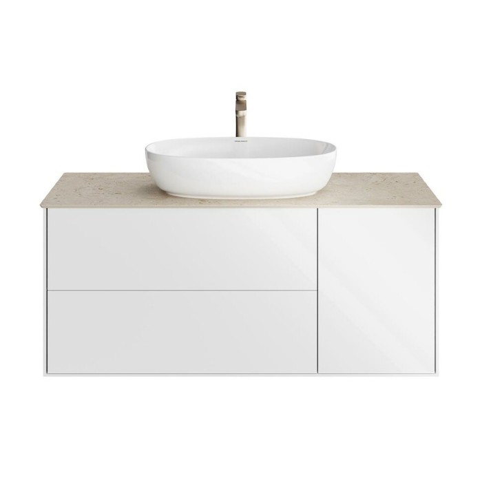 Тумба подвесная 120см, 3 ящика, Plaza modern Kerama Marazzi, белый - PLB.M.120.3\WHT