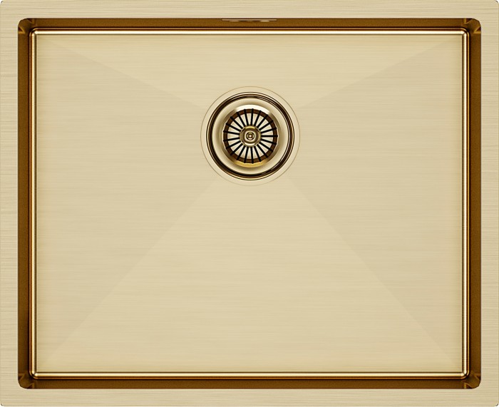 Мойка для кухни нержавеющая 540х440мм Paulmark NEXT-540, брашированное золото - PM215444-BG