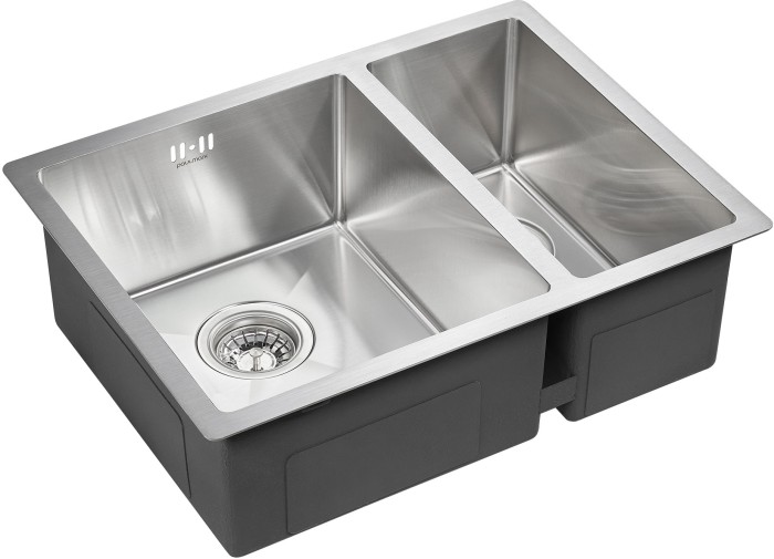 Мойка для кухни нержавеющая 590х440мм Paulmark ZUSAT, брашированная нерж.сталь, левая - PM225944-BSL