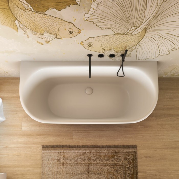 Ванна parete, пристенная, Techfusion System, 170х80 см, Forma aquae Nuance, белый глянцевый арт. VSNP17080