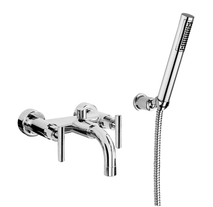 Смеситель внешнего монтажа для ванны с душевым набором, Giulini G4, хром арт. 7701