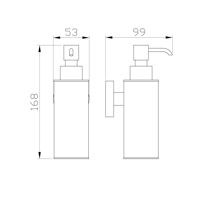 Дозатор мыла, Wonzon & Woghand Easy, WW-8132 цвет: хром