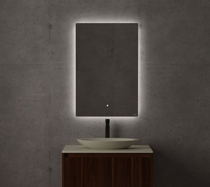 Зеркало для ванной ombra с led 90x90, Salini арт. 27M019090BH