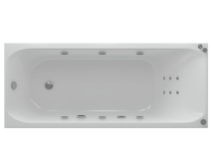 Акриловая ванна 140 без гидромассажа, с фронтальным экраном (слив справа) Aquatek Альфа арт. ALF140-0000024