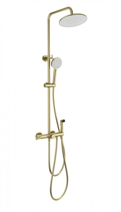 Душевая система с техническим душем и термостатом, Wonzon &amp; Woghand, WW-B3097-A-BG цвет: золото
