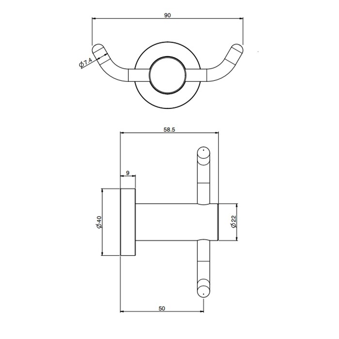 Fima Carlo Frattini Крючок двойной, подвесной, Accessori, F6004/2OR цвет: золото