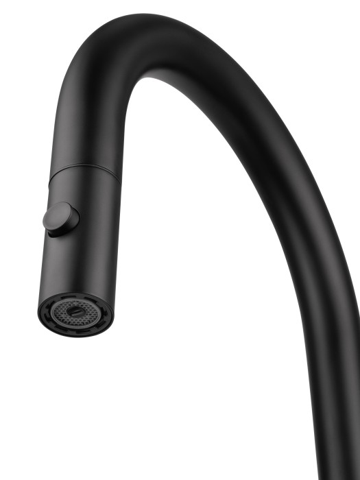 Смеситель для кухни с выдвижным изливом, Wonzon & Woghand, WW-A21252-MB цвет: черный