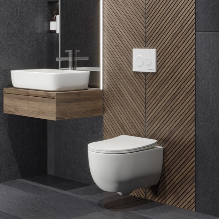 Инсталляция для скрытого монтажа унитаза, клавиша смыва O4 Soft Touch белая, BERGES Novum арт. 040264