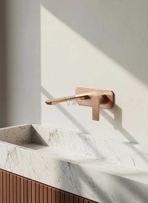 Смеситель для раковины встраиваемый, Wonzon & Woghand Diamond, WW-88869011-BRG цвет: розовое золото