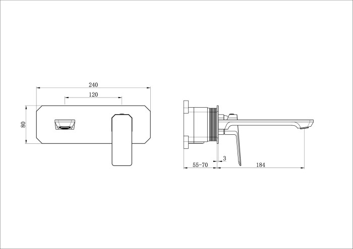 Смеситель для раковины встраиваемый, Wonzon & Woghand Diamond, WW-88869011-BRG цвет: розовое золото