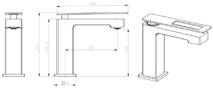 Смеситель для раковины, золото, Q Boheme 141-GCR
