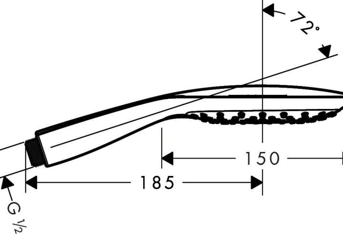Ручной душ Raindance Select E Hansgrohe, хром арт. 26550000