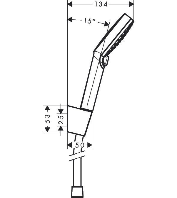 Душевой набор Vario с держателем и шлангом 125см Crometta Hansgrohe, белый, хром арт. 26691400