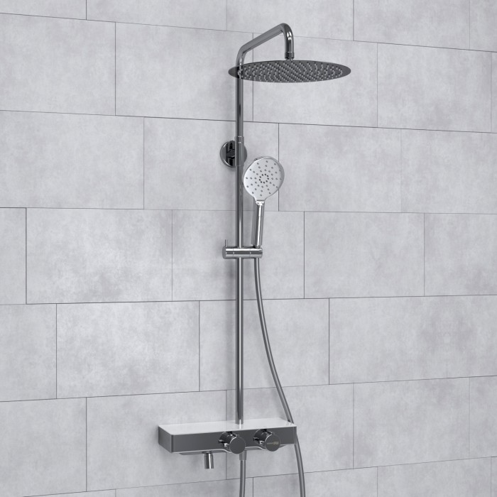 Душевая система с термостатическим смесителем WasserKRAFT арт. A113.116.127.CH Thermo
